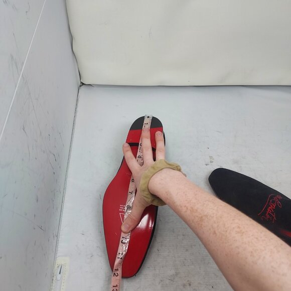 CHRISTIAN LOUBOUTIN Black Dandelion Strass Suede Logo Loafer - Picture 7 of 12